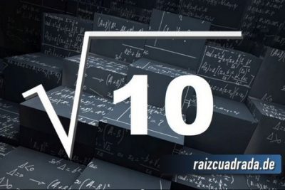 Resultado de la raíz cuadrada de 10