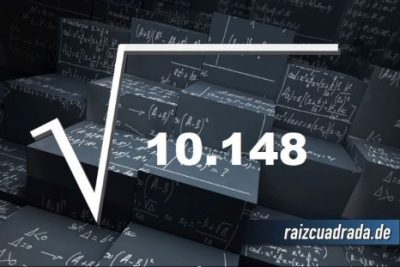 ¿Qué se obtiene al resolver la raíz de 10148?