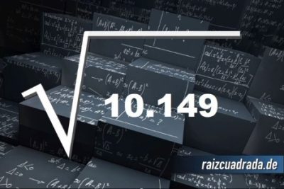 Resultado de la raíz cuadrada de 10149