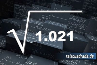 Resultado de la raíz de 1021