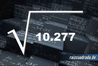 Resultado de la raíz cuadrada de 10277
