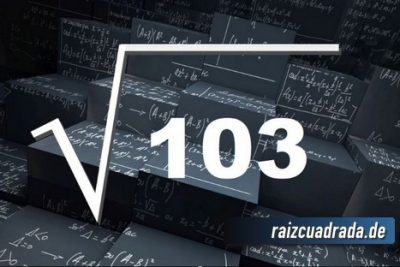 ¿Cuál es el resultado de la raíz cuadrada de 103?