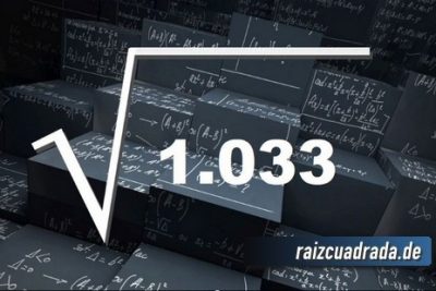 Resultado de la raíz de 1033