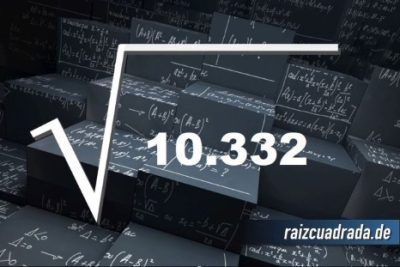 Resultado de la raíz de 10332