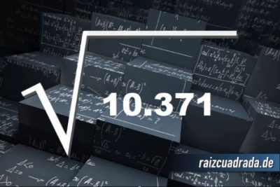 Resultado de la raíz cuadrada de 10371