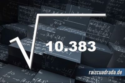 Resultado de la raíz cuadrada de 10383