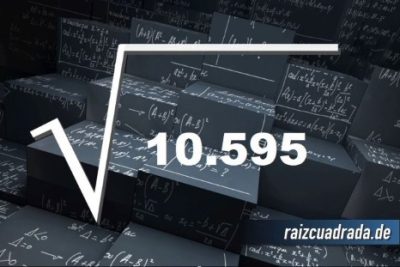 ¿Cuál es el resultado de la raíz cuadrada de 10595?