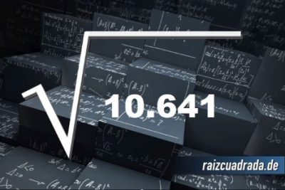 ¿Cuál es la raíz cuadrada de 10641?