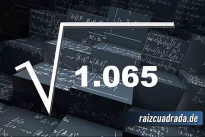 Resultado de la raíz cuadrada de 1065