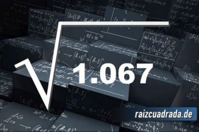 ¿Cuál es la raíz de 1067?