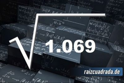 Resultado de la raíz de 1069