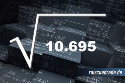 Resultado de la raíz de 10695