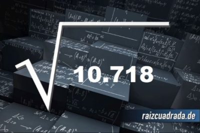 Resultado de la raíz cuadrada de 10718
