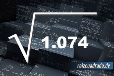 Resultado de la raíz de 1074