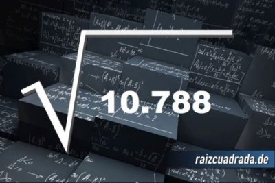 Resultado de la raíz cuadrada de 10788