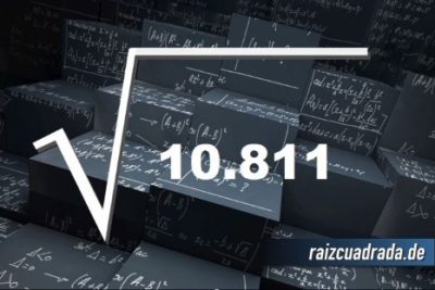¿Qué resultado obtenemos al resolver la raíz de 10811?
