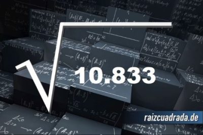 ¿Cuál es la raíz cuadrada de 10833?