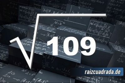¿Cuál es la raíz cuadrada de 109?