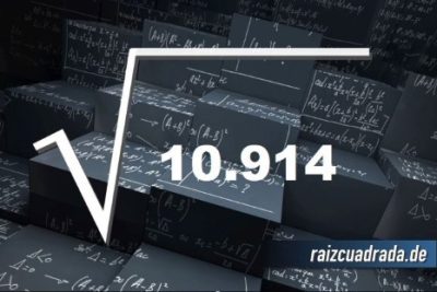 Resultado de la raíz cuadrada de 10914
