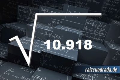 ¿Cuál es el resultado de la raíz de 10918?