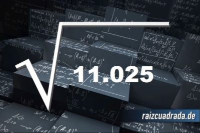¿Cuál es el resultado de la raíz de 11025?