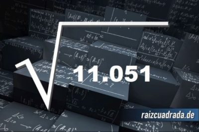 Resultado de la raíz cuadrada de 11051