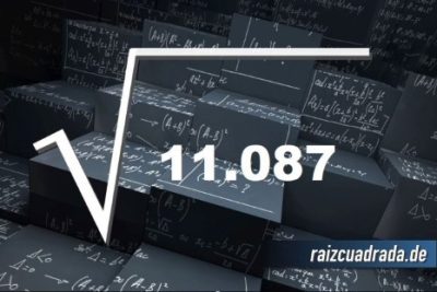 ¿Cuál es el resultado de la raíz de 11087?
