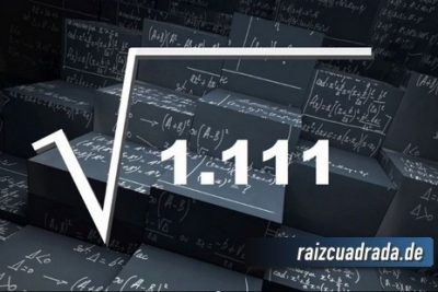 Resultado de la raíz de 1111