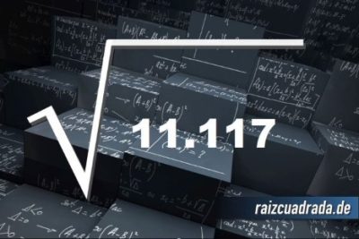 Resultado de la raíz cuadrada de 11117