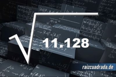Resultado de la raíz cuadrada de 11128