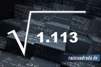 ¿Qué se obtiene al resolver la raíz de 1113?