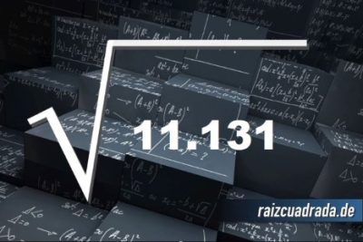 ¿Cuál es la raíz cuadrada de 11131?