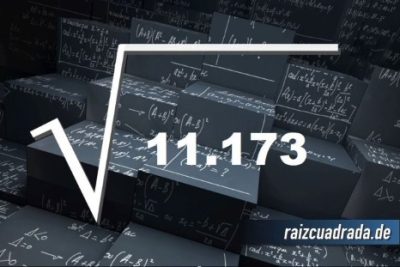 ¿Cuál es el resultado de la raíz de 11173?