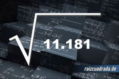 ¿Qué resultado obtenemos al resolver la raíz cuadrada de 11181?