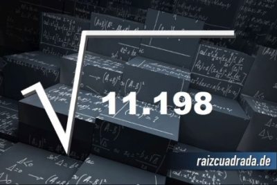 Resultado de la raíz cuadrada de 11198