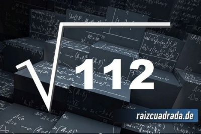 Resultado de la raíz cuadrada de 112