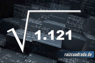 Resultado de la raíz de 1121