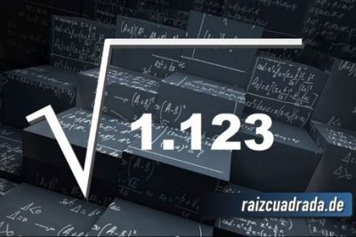 ¿Qué se obtiene al resolver la raíz de 1123?