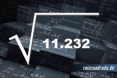 ¿Qué se obtiene al resolver la raíz de 11232?