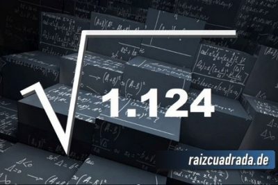Resultado de la raíz cuadrada de 1124