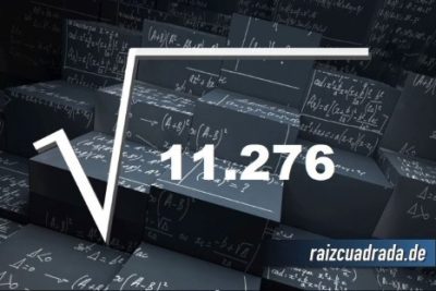 Resultado de la raíz de 11276