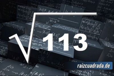 Resultado de la raíz cuadrada de 113