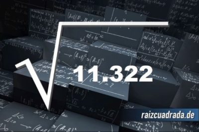 ¿Qué se obtiene al resolver la raíz cuadrada de 11322?