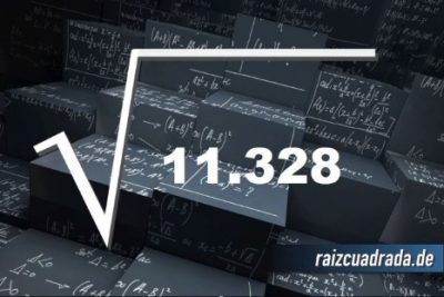 ¿Qué resultado obtenemos al resolver la raíz cuadrada de 11328?