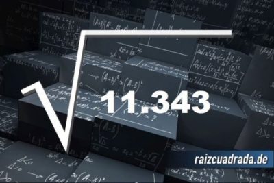 Resultado de la raíz de 11343