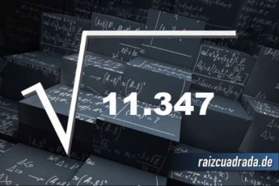 Resultado de la raíz de 11347