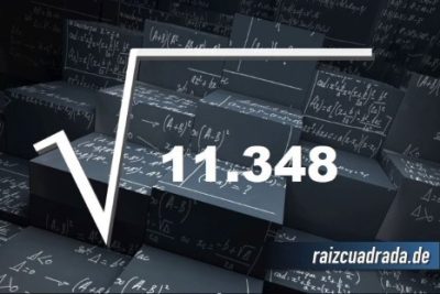 ¿Cuál es la raíz cuadrada de 11348?