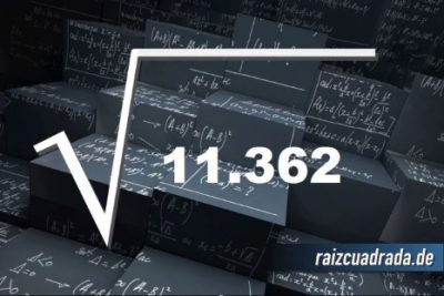 Resultado de la raíz de 11362