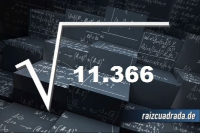 ¿Cuál es el resultado de la raíz cuadrada de 11366?