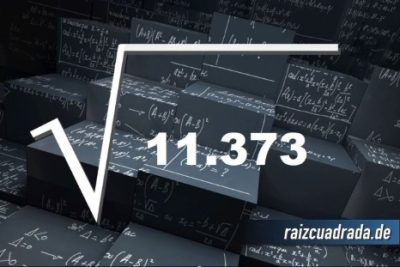 ¿Qué se obtiene al resolver la raíz de 11373?